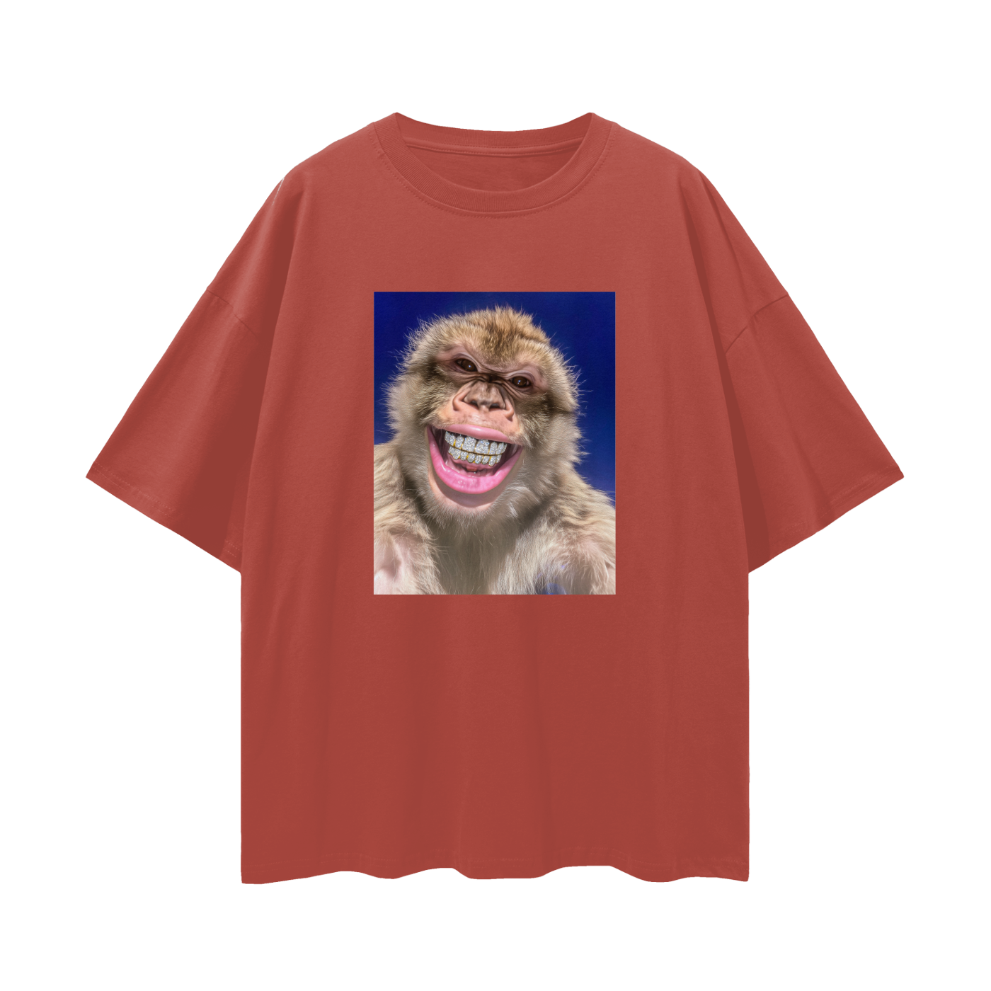 Barbary Macaque Monkey with Diamond Grillz