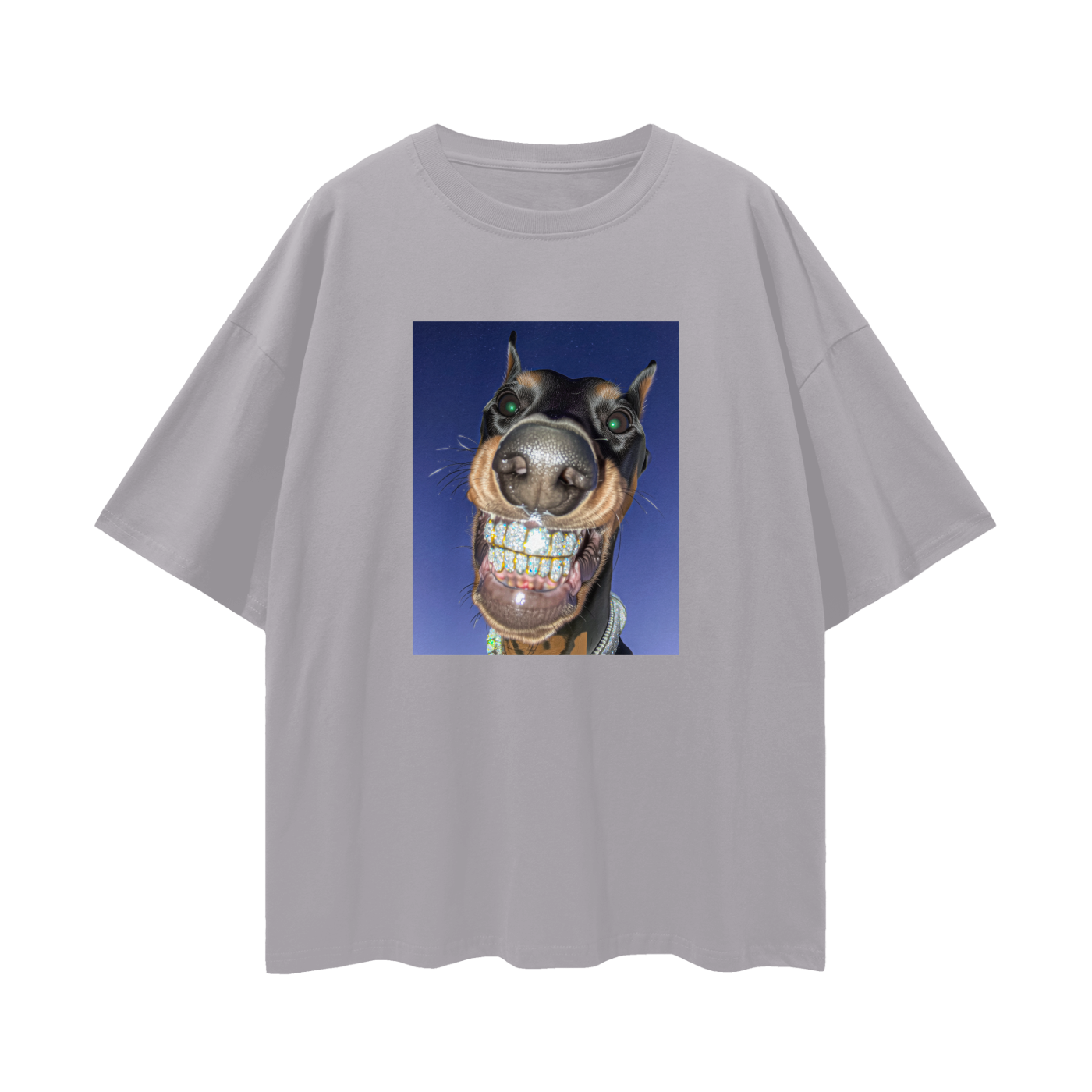 Dobermann Dog with Diamond Grillz