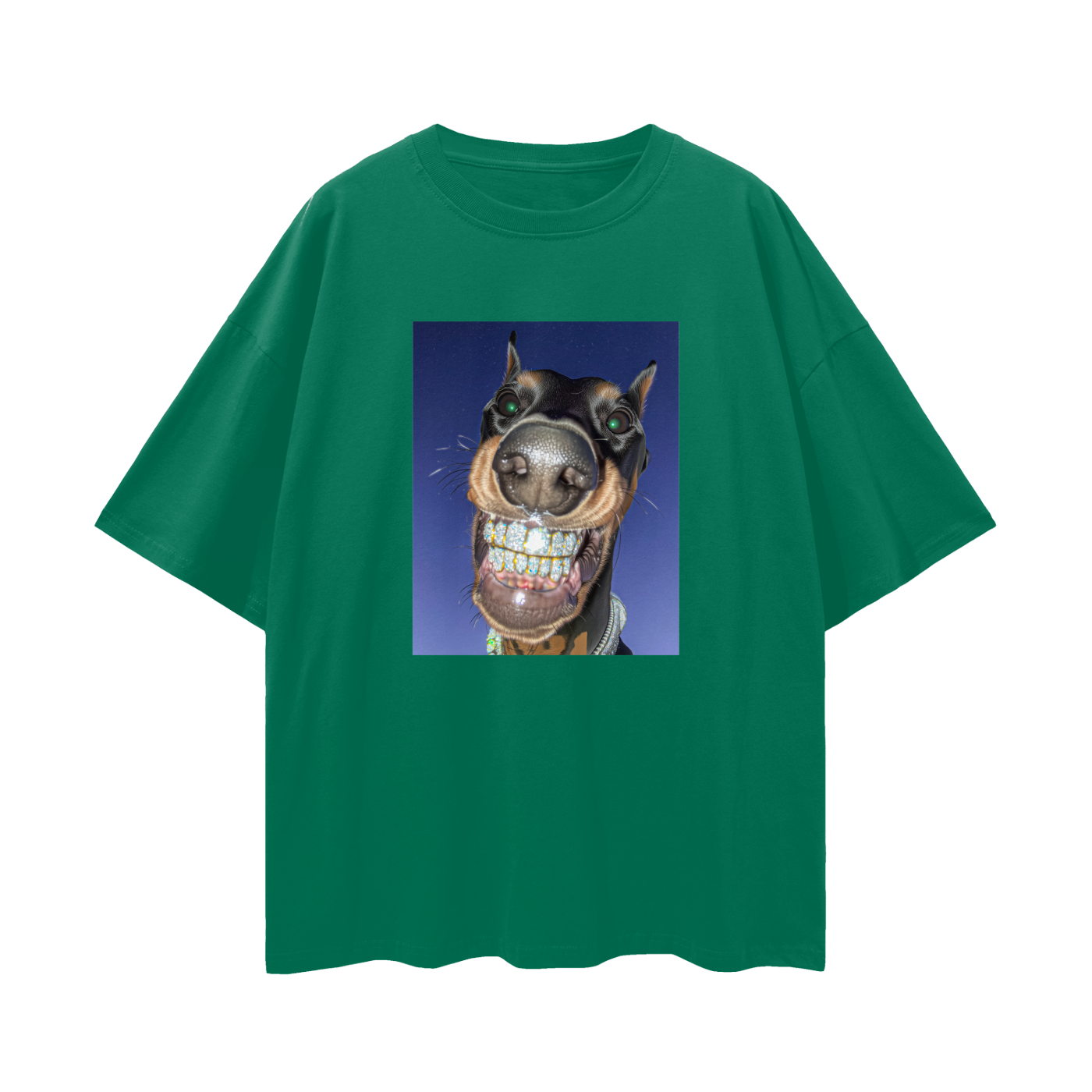 Dobermann Dog with Diamond Grillz