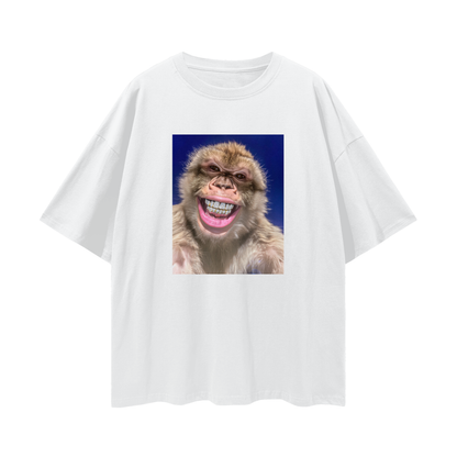 Barbary Macaque Monkey with Diamond Grillz