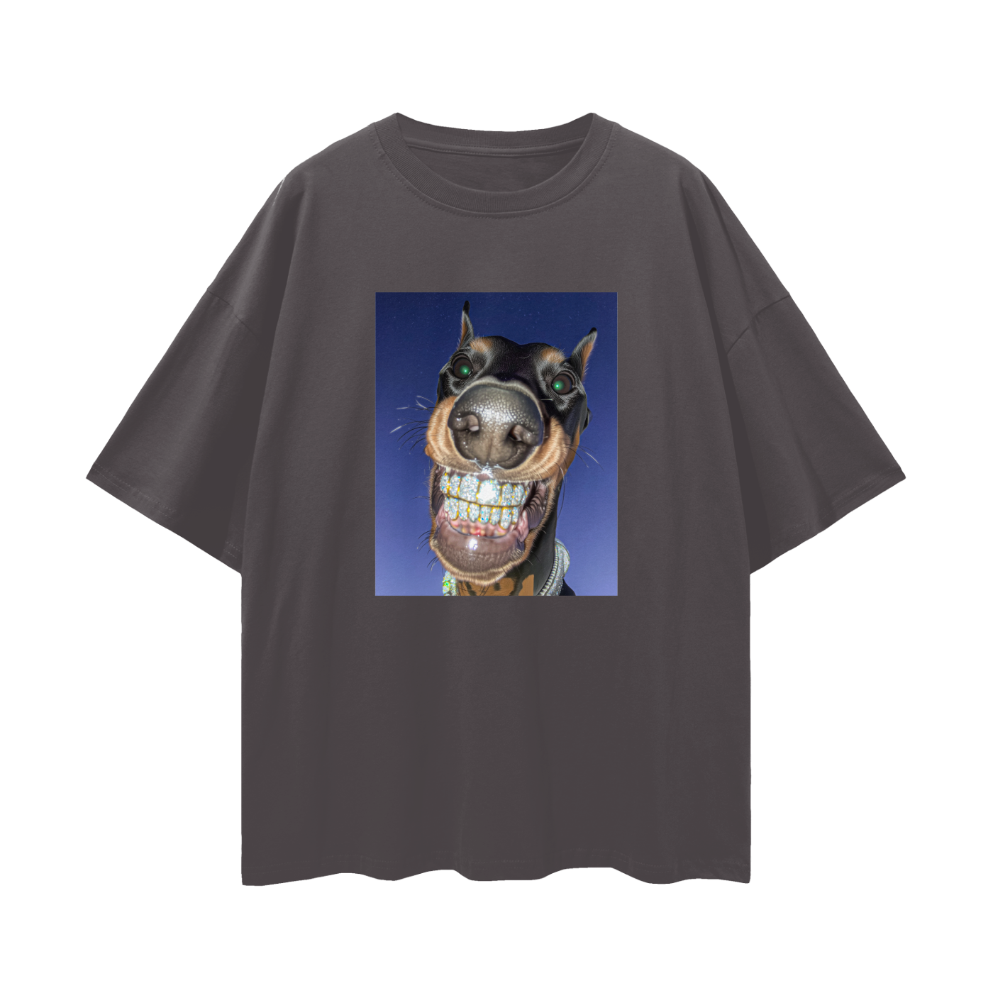 Dobermann Dog with Diamond Grillz