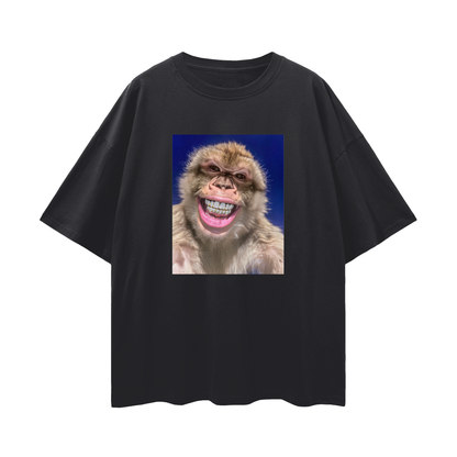 Barbary Macaque Monkey with Diamond Grillz