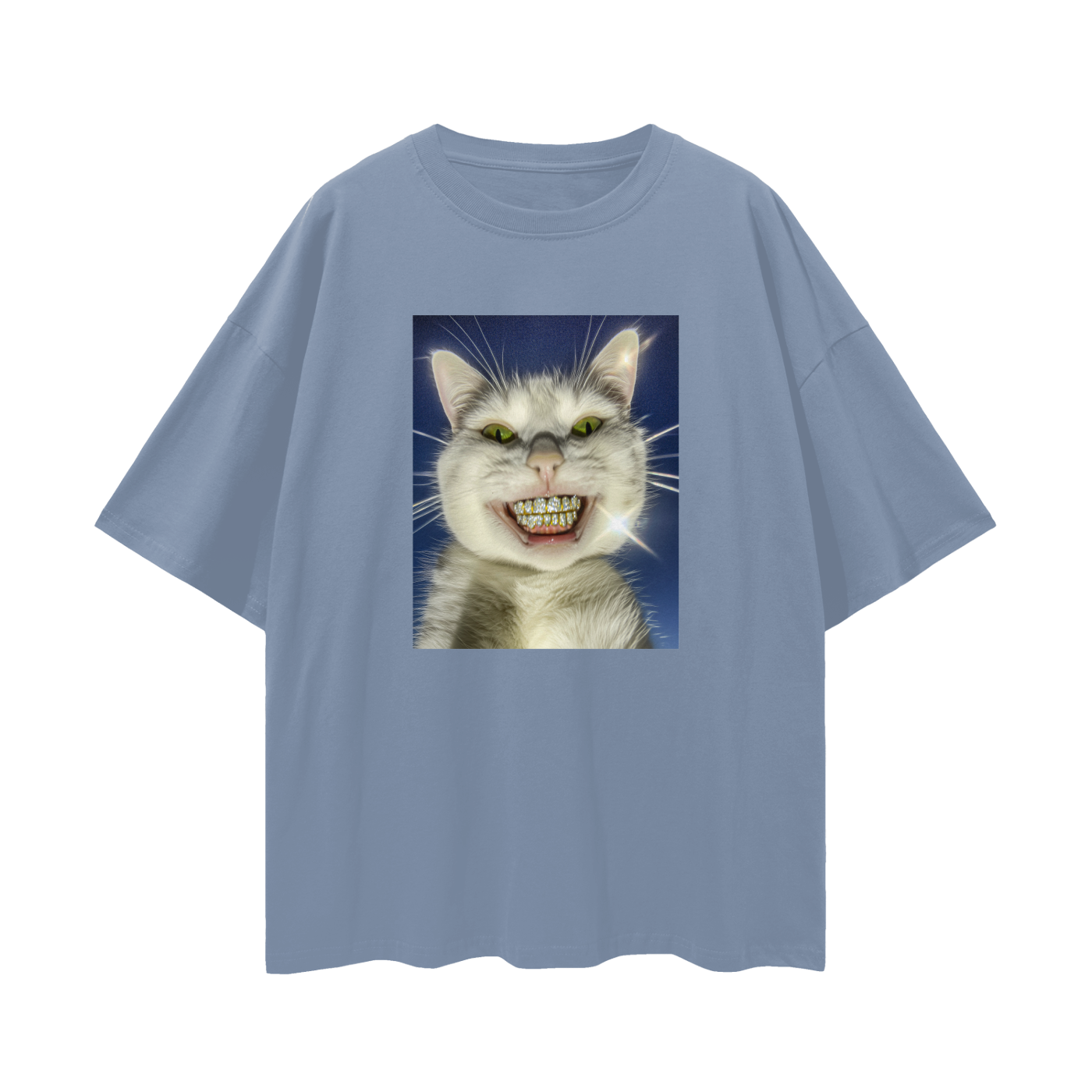 White Cat with Diamond Grillz