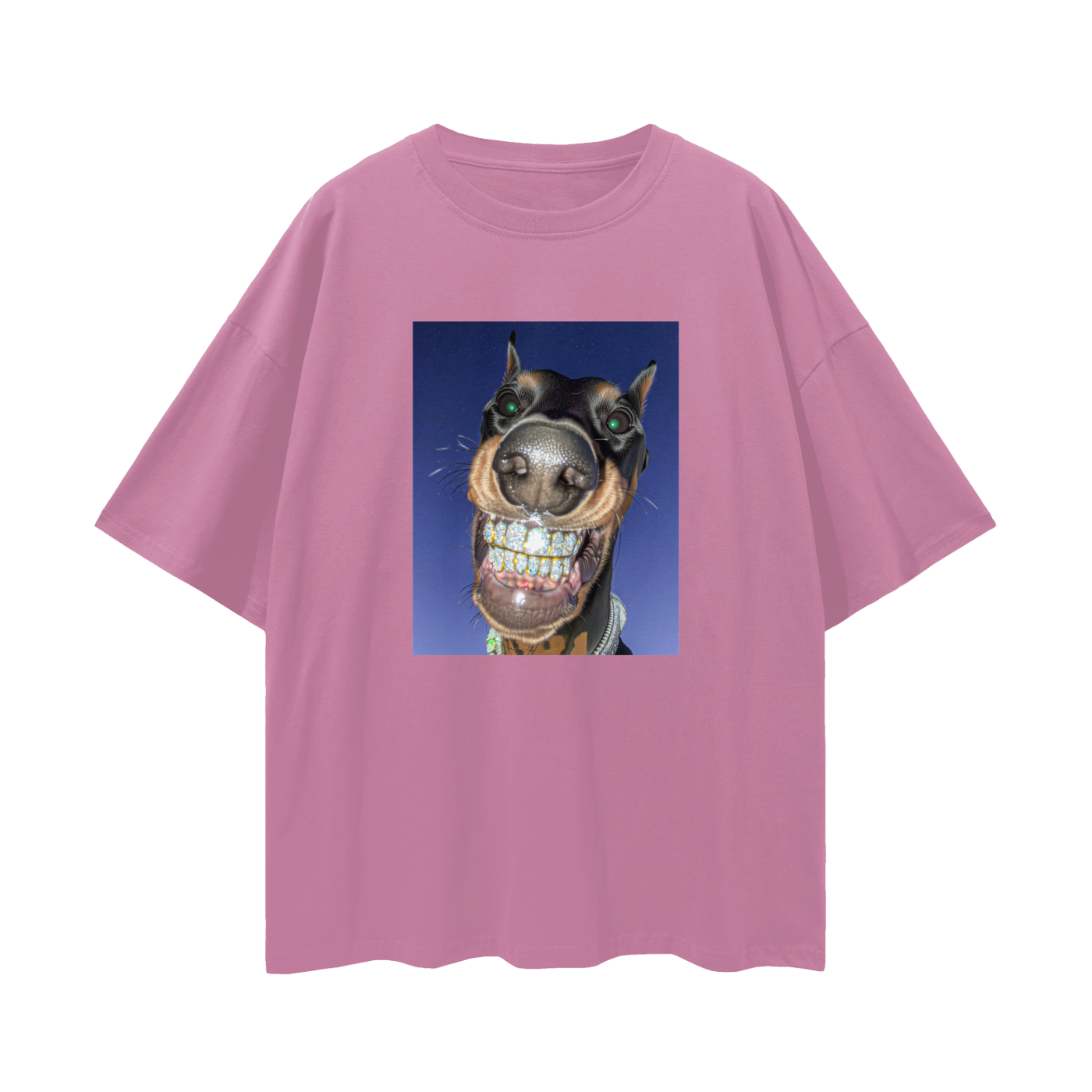 Dobermann Dog with Diamond Grillz