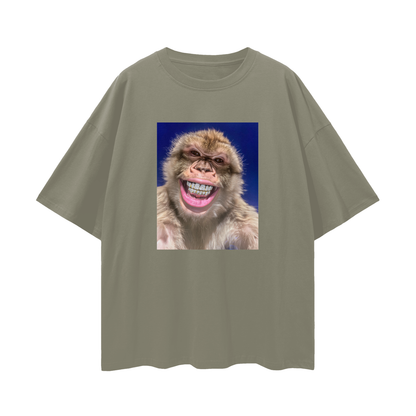 Barbary Macaque Monkey with Diamond Grillz