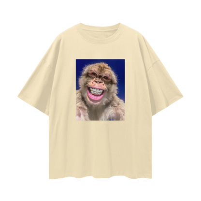 Barbary Macaque Monkey with Diamond Grillz